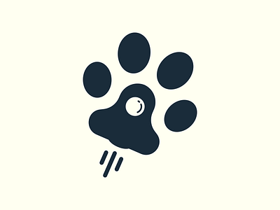 Woofboost animal boost dog fun logo minimal paw pet rocket