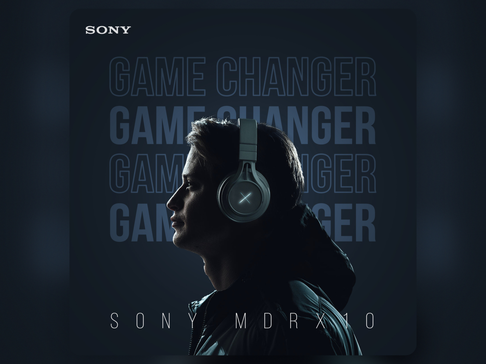 Sony Headphone Ad designs themes templates and downloadable