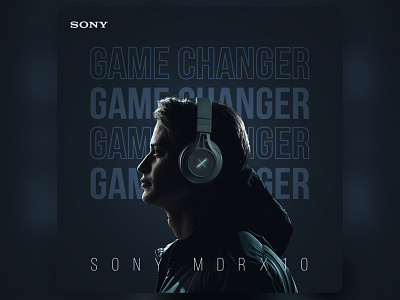 Sony MDRX10 Headphone Advertisement ad design advertisement branding branding concept creative design dribbble graphic design illustration illustraton instgramadvertisement social media sony sony headphone ad sonyadvertisement