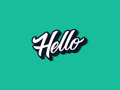 Hello experiment flat tipography type