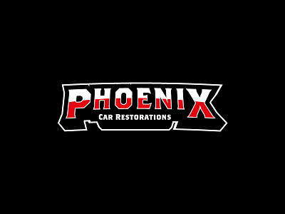 PHOENIX branding cars logo rude type