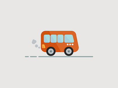 BUS illustration bus design flat illustration practice