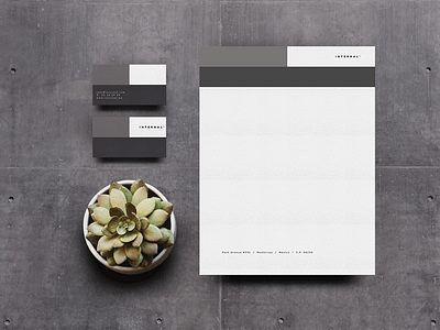 Internal - stationery brand design interior logo mock up stationery