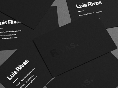 Rivas - Personal Identity brand business cards hotstamp self brand type