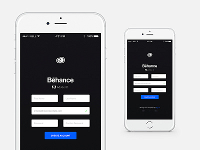 001 - Sign Up Form app behance dailyui interface iphone sign up user web