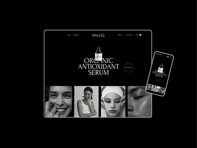 Main screen | Cosmetic Brand Website aesthetic cosmetic layouts minimalism mobile skincare ui ux uxui webdesign website