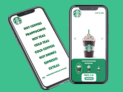 Starbucks redesign appdesign coffee coffee cup dark design illustration illustrator ui web design