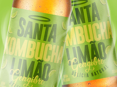 Santa Kombucha branding and packaging design