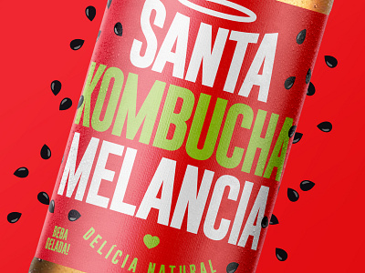 Branding for Santa Kombucha bottle brand identity branding branding company branding firm drink graphic design identity kombucha kombucha branding kombucha identity design kombucha packaging logodesign natural packaging packaging design watermelon