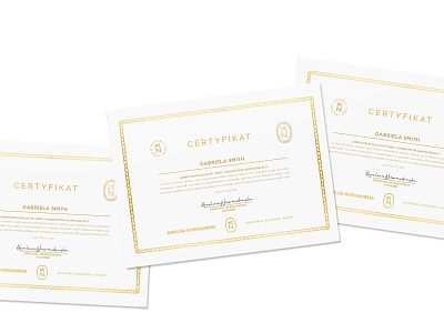 Certificate Design for Akademia Zdrowej Skóry