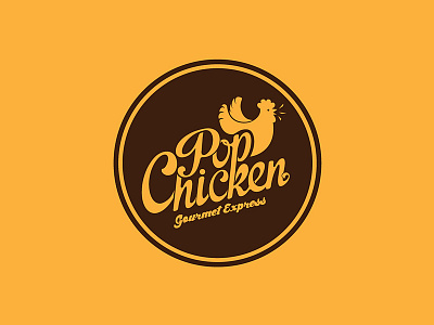 PopChicken Logo branding design fast food identity industriahed logo marca popchicken