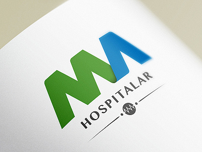 MA Hospitalar Logo blue branding care green health hospital identity industria hed industriahed logo ma hospitalar medical