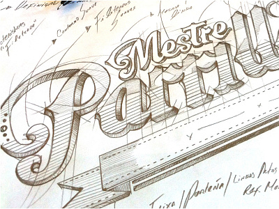 Mestre Parrillero branding design draw food identity industriahed logo marca parrilla restaurant sketch