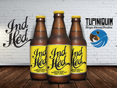 The NEW IndHed ale beer bottle branding cervejaria craftbeer design indhed logo package packaging tupiniquim