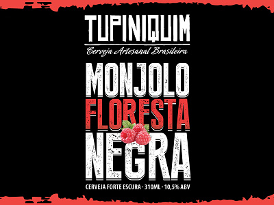 Floresta Negra Label Design beer cervejaria craftbeer framboesa label raspberry tupiniquim