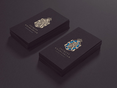 Jacques Kharlakian Business Card brand branding business card design designer jewel jewelry logo