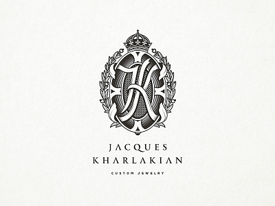 Jacques Kharlakian Logo Design brand branding designer identity industriahed jewel jewelry logo design