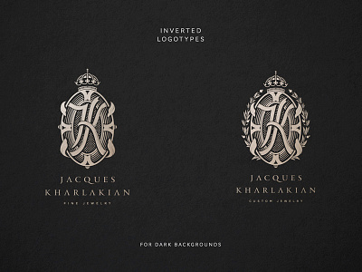 Jacques Kharlakian // Dark Background branding identity industriahed jewel jewelry logo logo design