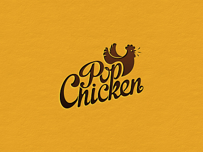PopChicken Logo Design brand branding chicken food identity logo logo design logotipo marca typography