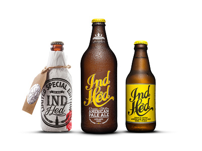 IndHed Beer by IndustriaHED beer beer package cerveja cerveja artesanal cool label craft beer embalagem cerveja indhed label packaging yellow