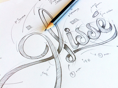 Glissé / Logo Design custom type draw font handmade font lettering logo script type typography