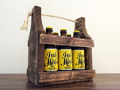 IndHed - Wood 6 Pack - Handmade beer beer package cerveja cerveja artesanal craft beer craft work embalagem cerveja handmade indhed packaging wood wood box