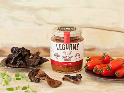 Legurmê / Tomate Confit Funghi branding design de embalagem embalagem legurme package package design packaging
