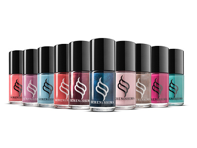 Sereníssima Brand Identity and Packaging Design beauty branding esmalte industriahed logo design nail polish new logo