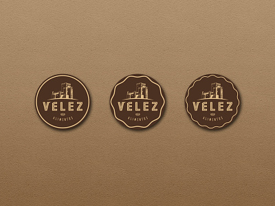 VELEZ Sticker adesivo alimentos castle castle logo catalog catalogo food logo logo designer print design sticker velez velez alimentos