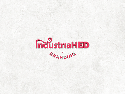 IndustriaHED® in magenta brand identity branding branding studio creative studio design studio graphic design identity design logo design
