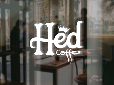 HedCoffee Window Sign brand development branding coffee criacao de marca identidade visual identity design logo design marca de café