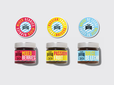 Jams Packaging for Cafe Diego