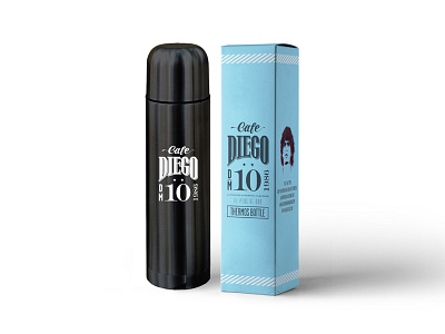 Thermos Bottle / Cafe Diego abu dhabi argentina bottle packaging brazil cafe diego design diego maradona maradona packaging design product design thermos bottle