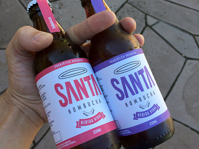 New Packaging / Santa Kombucha