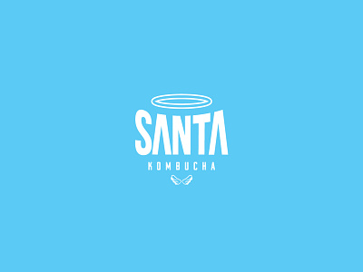 Santa Kombucha Logo Design brand identity branding design design de logotipo identity design kombucha logo design logotype santa kombucha