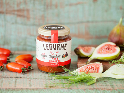 Legurmê Tomate Confit Figo e Erva Doce antepasto design food identity label logo packaging product salsa sauce tomato