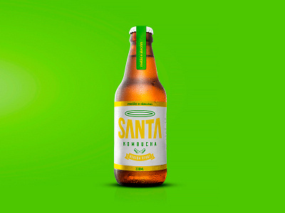 Santa Kombucha Melão e Alecrim / Packaging design branding design kombucha natural organic packaging probiotic santa kombucha vegan