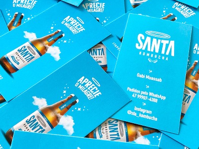 Business Cards Design / Santa Kombucha biz card brand design branding business card card card design design cartão visita identity design stationery