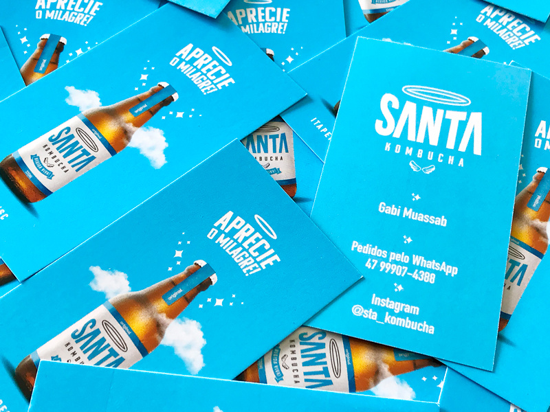 Business Cards Design / Santa Kombucha design cartão visita brand design identity design card biz card stationery card design business card branding