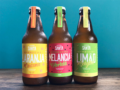 Branding & Packaging Design for Santa Kombucha branding drink fermented fresh healthy brand kombucha organic packaging probiotic santa kombucha tea