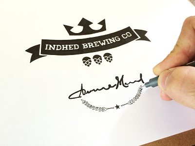 Brand Identity Development beer brand identity branding branding design brewery branding craft beer hop indhed industria hed industriahed ink pen sketching