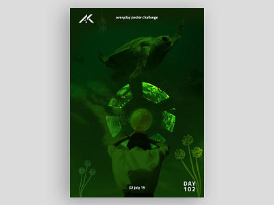 102 365dayposter abstract abstract art akartwork akhaledartwork ballon collage dailyposter designeveryday girl graphicdesign green illustration optical plant poster posteraday postereveryday posters turtle