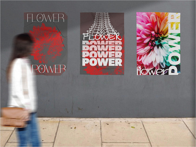 Concepts of poster. Flower Power design poster ui web