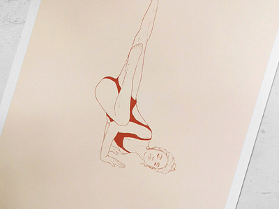 Yoga Illustration | Asana Pose Illustration "Fallen Angel"