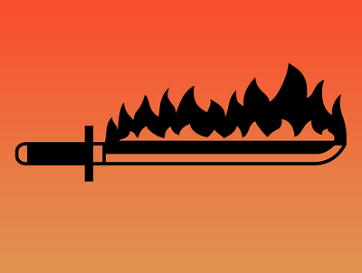 Flame Sword Icon design icon