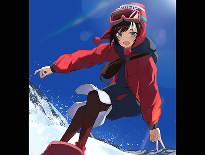 RWBY Ice Queendom Ruby Rose illust illustraion rwby