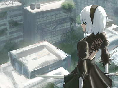 NieR:Automata 2B illus illustraion