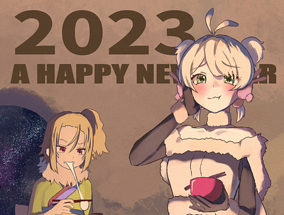 A Happy New Year 2023 illustraion
