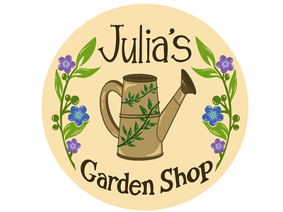 Logo Design - Julia's Garden Shop adobe illustrator branding design logo procreate smallbusiness