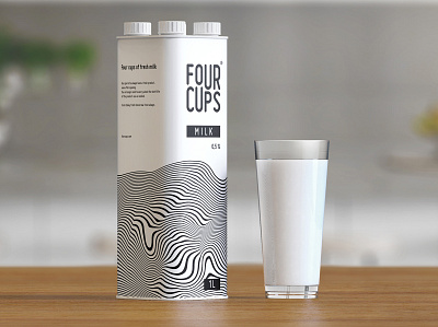 Four Cups / Packaging design concept design fresh graphicdesign juice milk packaging